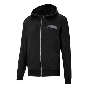 Куртка modern basics full-zip jacket 'black grey' Puma, черный