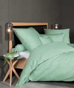 Постельное белье Janine Mako-Satin Colors 135X200, нефритовый зеленый Original Janine