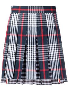 Thom Browne плиссированная юбка асимметричного кроя, синий