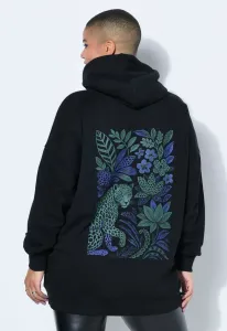 Худи свободного кроя с леопардовым принтом Studio Untold, Black