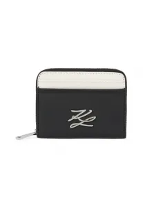 Кошелек на молнии с автографом Karl Lagerfeld, Black/White