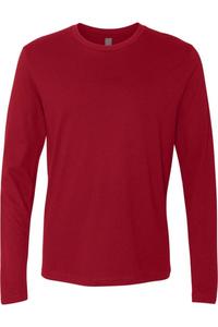 Футболка унисекс из хлопка с длинным рукавом Next Level, цвет cardinal