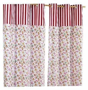 Штора Homescapesn mit Ösen Eule 2 шт, 137x228x228 см цвет orange/weiß