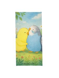 Mr. & Mrs. Panda Полотенце с изображением попугайчика (без надписи) пастельно-серого цвета