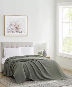 Коллекция одеял вафельной вязки Cannon, зеленый