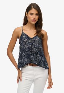 Топ Superdry, темно-синий/пастельно-синий/темно-синий