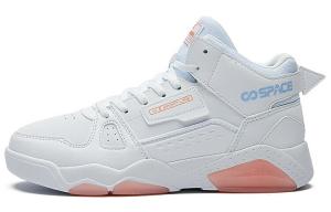 Кеды, скейтборд обувь женская высокая белый/синий 361°