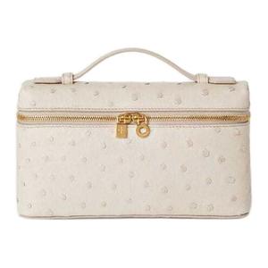 Сумка из кожи страуса унисекс светло-лаймового цвета Loro Piana, Set (Bag+Dust Bag)