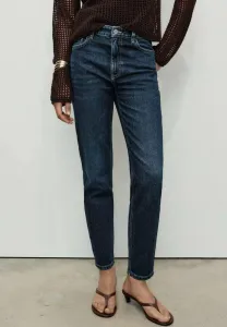 Удобные джинсы-мом с высокой посадкой Mango, Dark Blue