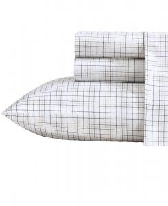 Комплект постельного белья из хлопкового перкаля, 3 предмета, размер Twin Nautica, Malor Plaid Navy