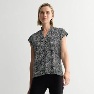 Женский джемпер с V-образным вырезом Nine West, цвет white black tweed