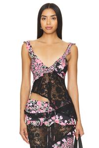 Укороченный топ розалин For Love & Lemons, черный