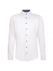 SEIDENSTICKER Белая деловая рубашка 'Schwarze Rose' Slim fit