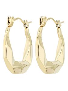 Adeliás Женские серьги - серьги-кольца на шарнирах из нержавеющей стали с золотым покрытием