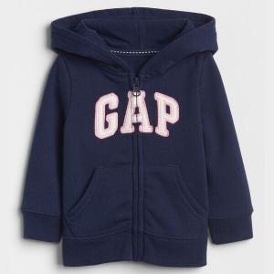 Толстовка на молнии с капюшоном и нашивкой-логотипом Gap, синий