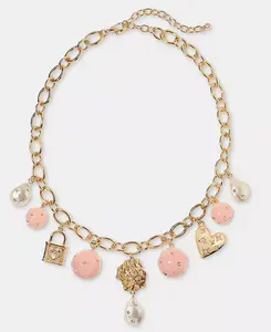 Ожерелье с подвесками из бусин и искусственного жемчуга, 16 дюймов + 3 дюйма, эксклюзивно в Macy's On 34Th, gold