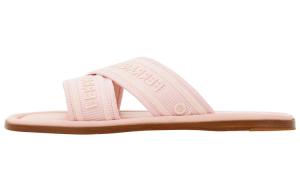 Футболка FERRAGAMO с логотипом в технике жаккард и перекрещивающимися лямками, розовая