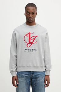 Хлопковая толстовка Tommy Jeans, серый