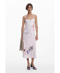 Женское платье 2 в 1 с рисунком мазков кисти Desigual, White