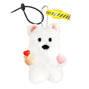 Плюшевый кулон с наушниками в виде жеста сердца левой рукой и правой рукой, высота 6,5 см AIZIYUO