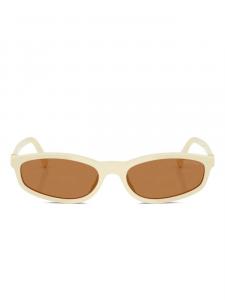 Солнцезащитные очки в овальной оправе Miu Miu Eyewear, белый