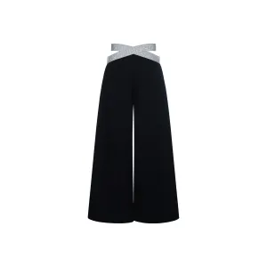 Детские вязаные спортивные штаны FENDI, черный