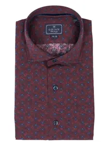 Рубашка с узором Orian, красный