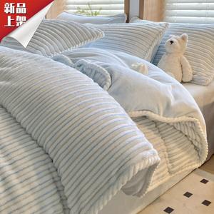 LUOLAI HOME Комплект постельного белья, 150 см, 4 предмета, простыня на резинке