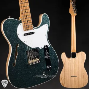 2024 - Эксклюзивная кастомная классическая гитара Suhr Eddie T с обжегшейся древесиной - Aqua Sparkle