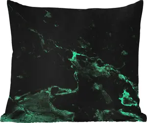 Подушка для улицы - Мрамор - Лимонный - Зеленый - Текстурированная - Под мрамор - 45x45 см - Устойчива к атмосферным воздействиям - Подушка для отдыха - Фотоподушка - Декоративная подушка MuchoWow