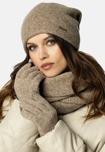 Шапка Vivisence SET, Beige Melange/Taupe