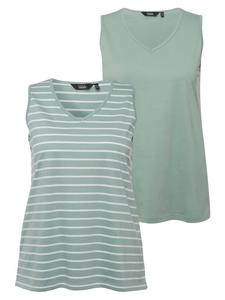 Футболка Ulla Popken Strick Top, цвет helles moosgrün