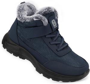 Женские зимние ботинки SHIBEVER: теплые ботинки с меховой подкладкой до щиколотки, противоскользящие, водонепроницаемые, удобные, для зимнего отдыха на улице, Blau