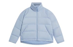 Пуховик LiNing женский мягкий серо-голубой