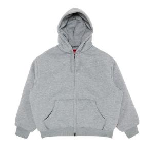 Толстовка Supreme x The North Face Down Filled Zip Up Hooded Sweatshirt, Heather Grey