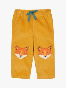 Детские брюки Arlo с вельветовой тканью и шнурком Frugi, Gold/Fox