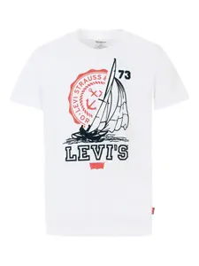 Футболка с графичным принтом Levi's Kids, белый