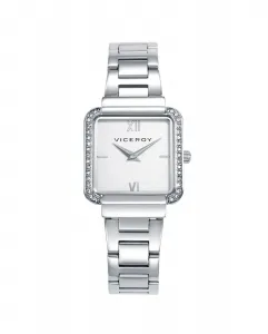 Шикарные женские часы со стальным корпусом и браслетом Viceroy, серебряный