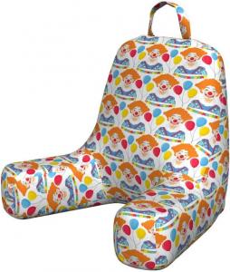 Чехол для подушки для чтения Ambesonne с изображением клоуна, повторяющийся узор с улыбающимся забавным артистом и воздушными шарами, мягкий чехол для кровати без наполнителя, маленький размер, разноцветный., Multicolor