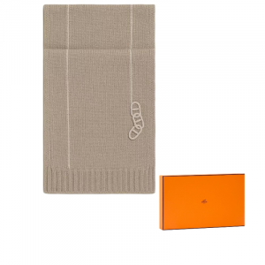 HERMES Шерстяной шарф мужской beige
