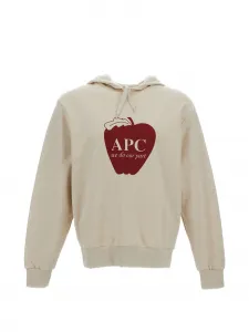 Худи с логотипом A.P.C., бежевый