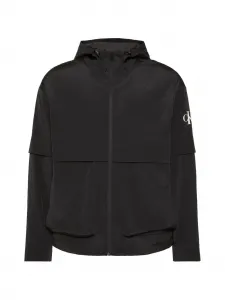 Куртка с капюшоном и принтом-логотипом Calvin Klein, черный