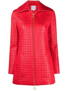Patou стеганая куртка на молнии с монограммой, красный