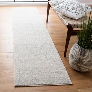 Ковер-дорожка SAFAVIEH, 61 x 275 см, Tulum Collection, Ivory & Light Grey, марокканский бохо дистресс дизайн, не линяет и прост в уходе, идеален для помещений с высокой проходимостью в гостиной, спальне (TUL249B)