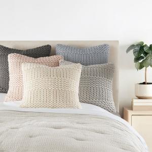 Декоративная подушка массивной вязки Comfort Canopy, серый