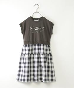 Платье в клетку с застежкой-молнией (120–160 см) Ikka, цвет Charcoal