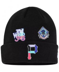 Мужская черная вязаная шапка с манжетами Pittsburgh Pirates Polar Lights New Era, черный