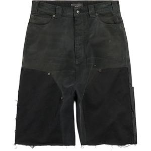 Balenciaga Джинсовые шорты свободного кроя men's black