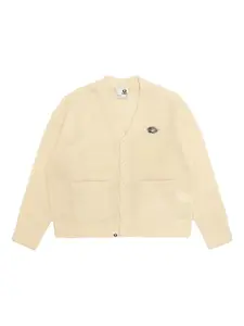 Кардиган с накладными карманами Aape By A Bathing Ape, бежевый
