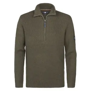 Свитер Petrol Industries M-3050-KWC262 half zip, зеленый